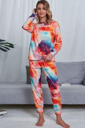 Crewneck Top And Joggers Tie Dye Lounge Set - MXSTUDIO.COM