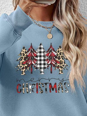 Crowd-Puller Round Neck Merry Christmas Sweatshirt-MXSTUDIO.COM