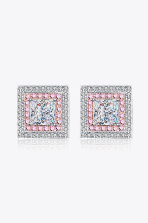 Cultivate Charm Square 1 Carat Moissanite Stud Earrings - MXSTUDIO.COM