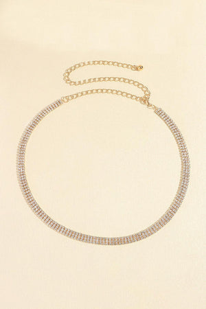 Daily Sparkle Rhinestone Chain Belt - MXSTUDIO.COM