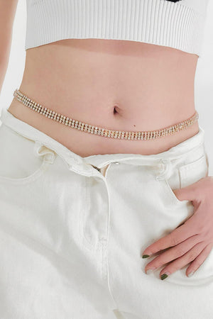 Daily Sparkle Rhinestone Chain Belt - MXSTUDIO.COM