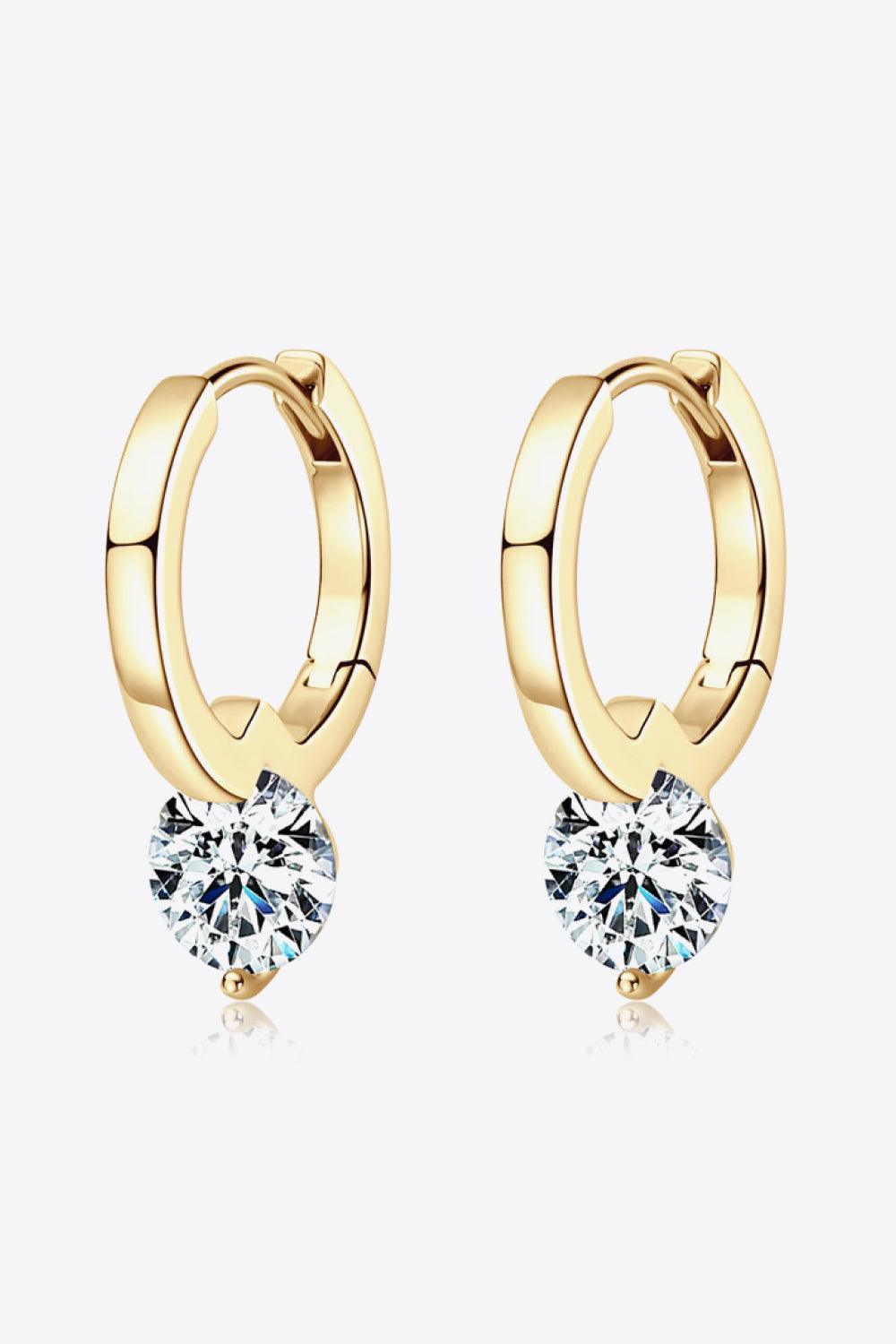 Dash Of Luck 2 Carat Moissanite Drop Earrings - MXSTUDIO.COM