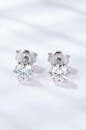 Devoted Love 2 Carat Moissanite Stud Earrings - MXSTUDIO.COM