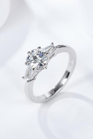 Devoted Love Platinum-Plated 1 Carat Moissanite Ring - MXSTUDIO.COM