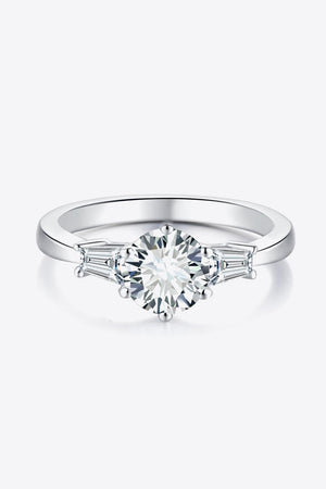 Devoted Love Platinum-Plated 1 Carat Moissanite Ring - MXSTUDIO.COM