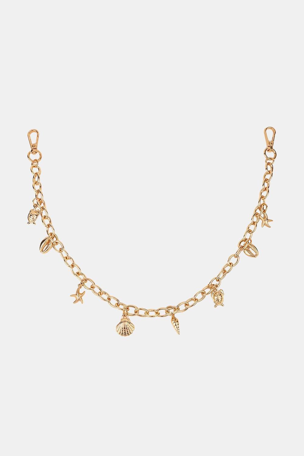 Distinctive Sea Element Charm Iron Gold Chain Link Belt - MXSTUDIO.COM