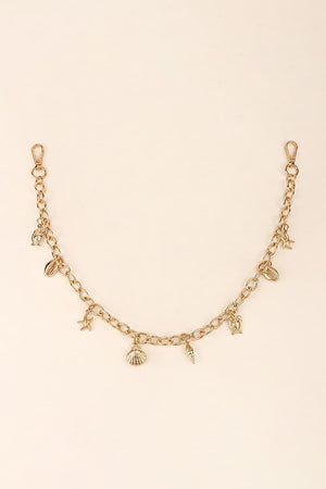 Distinctive Sea Element Charm Iron Gold Chain Link Belt - MXSTUDIO.COM