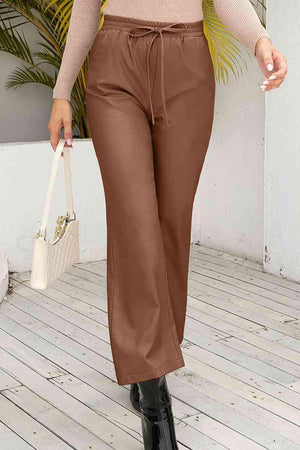 Drawstring Waist Wide Leg Women's Casual Pants - MXSTUDIO.COM