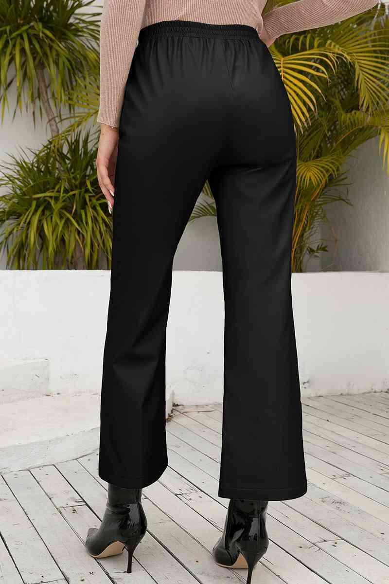 Drawstring Waist Wide Leg Women's Casual Pants - MXSTUDIO.COM