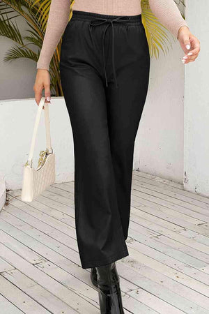 Drawstring Waist Wide Leg Women's Casual Pants - MXSTUDIO.COM
