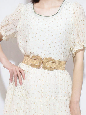Dream Day Wide Braided Stretch Waist Belt - MXSTUDIO.COM