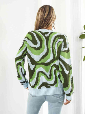 Dynamic Crew Neck Knit Sweater - MXSTUDIO.COM