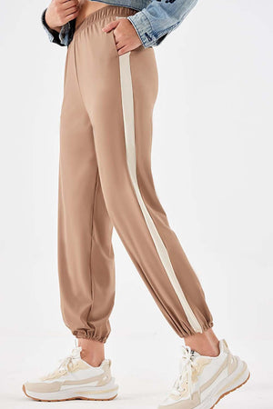 Dynamic Spandex Side Striped Pants - MXSTUDIO.COM