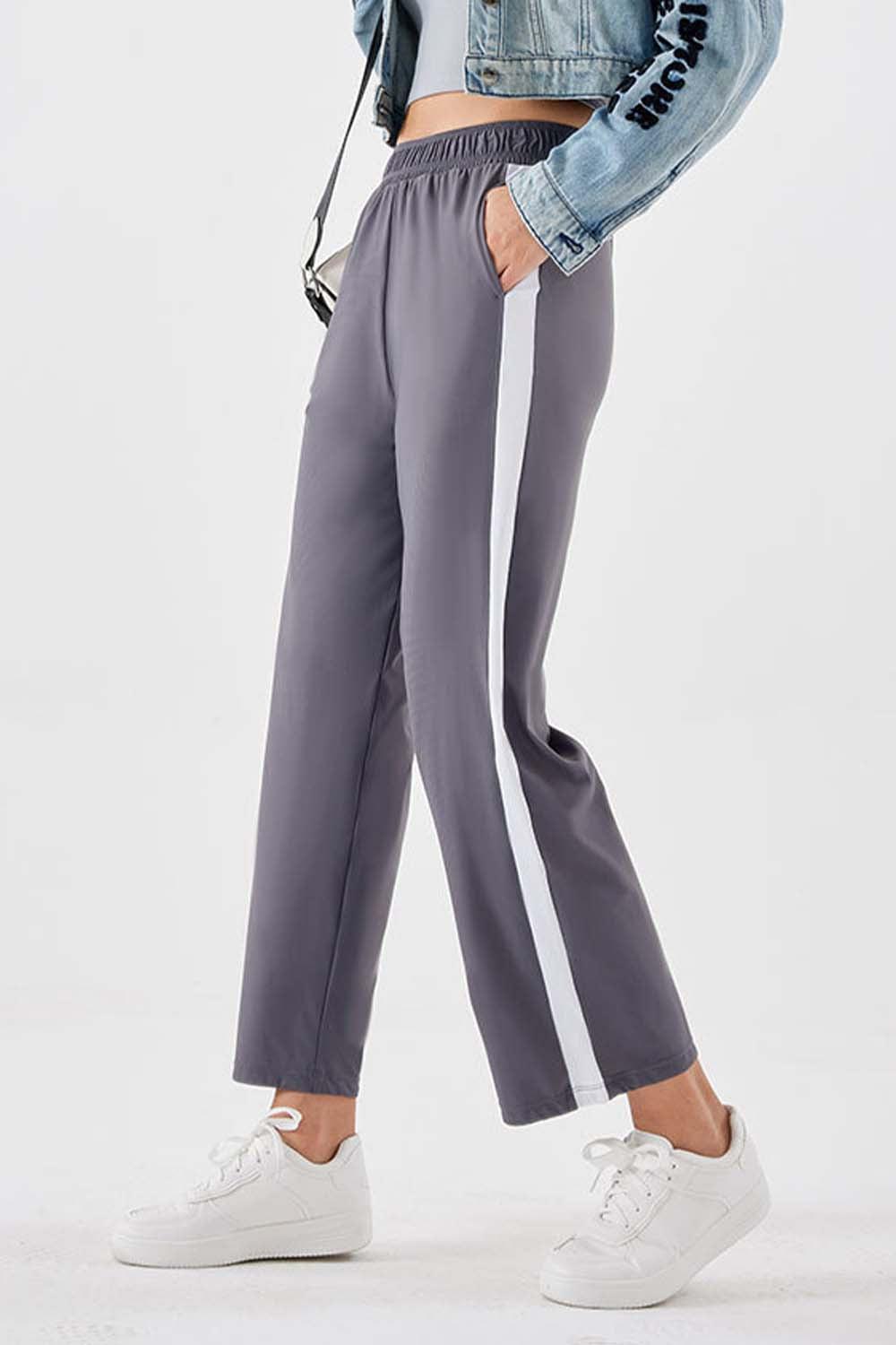 Dynamic Spandex Side Striped Pants - MXSTUDIO.COM