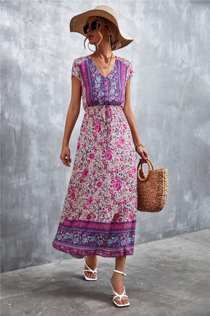 Ease And Confidence A-Line Bohemian Midi Dress - MXSTUDIO.COM