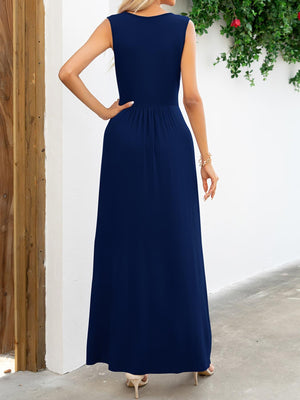 Ease And Confidence A-Line Sleeveless Maxi Dress - MXSTUDIO.COM