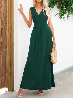 Ease And Confidence A-Line Sleeveless Maxi Dress - MXSTUDIO.COM