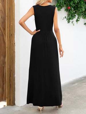 Ease And Confidence A-Line Sleeveless Maxi Dress - MXSTUDIO.COM