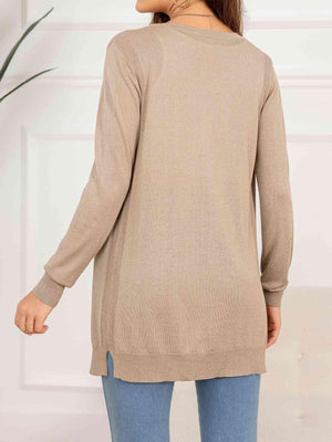 Easeful Warmth Buttoned Long Cardigan-MXSTUDIO.COM