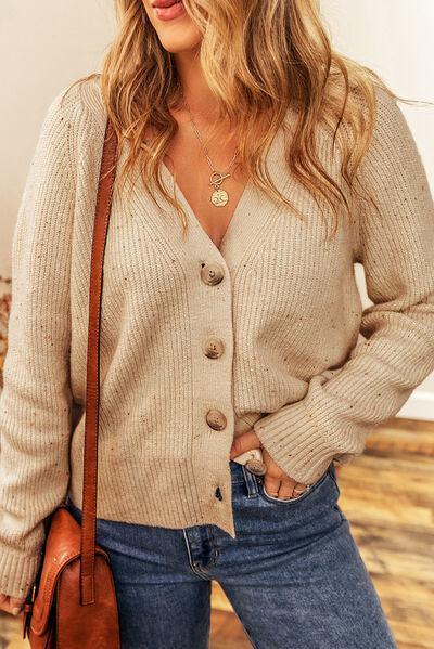 Easy And Free Knitted Button Up Cardigan-MXSTUDIO.COM