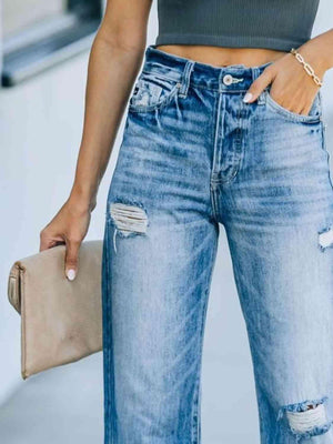 Easy Saturday High Waist Wide Leg Jeans - MXSTUDIO.COM