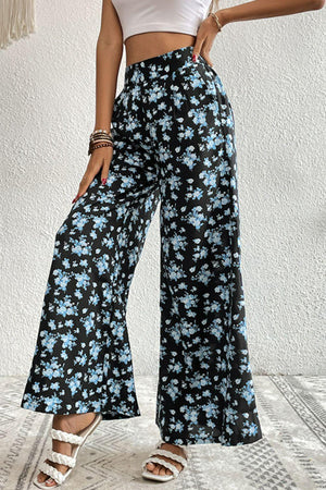Easygoing Floral High Waist Culotte Pants - MXSTUDIO.COM