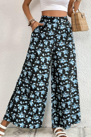 Easygoing Floral High Waist Culotte Pants - MXSTUDIO.COM
