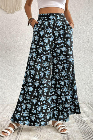 Easygoing Floral High Waist Culotte Pants - MXSTUDIO.COM