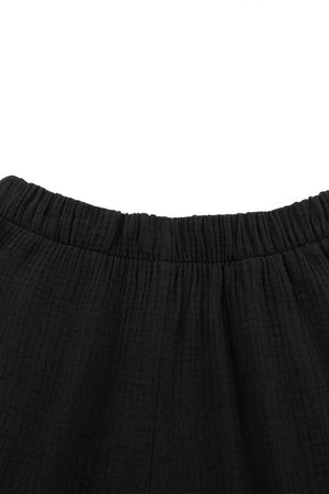 Elastic Waist Long Ruffle Flare Pants - MXSTUDIO.COM
