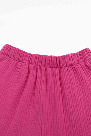 Elastic Waist Long Ruffle Flare Pants - MXSTUDIO.COM