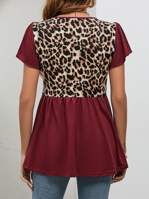 Embrace Feminity Leopard Baby Doll Blouse - MXSTUDIO.COM