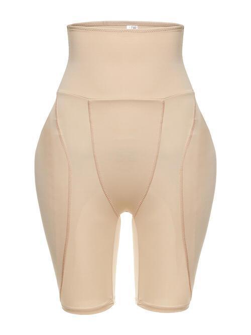 a women's butt shaper in beige