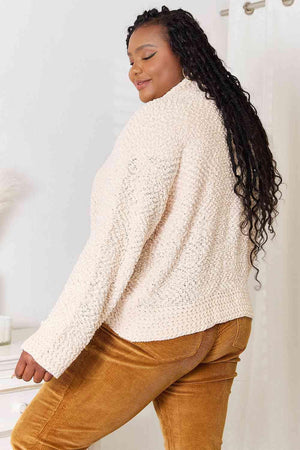 Enduring Coziness Cream Plus Size Open Front Cardigan - MXSTUDIO.COM
