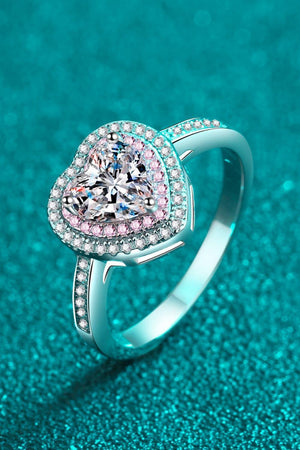 Enduring Shine 1 Carat Moissanite Heart Ring - MXSTUDIO.COM