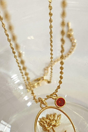 Enthusiastic Flower Shell Pendant Copper Necklace - MXSTUDIO.COM