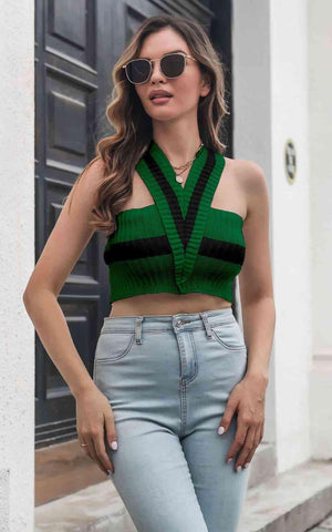 Enviable Cutie Sleeveless Knit Cropped Top - MXSTUDIO.COM