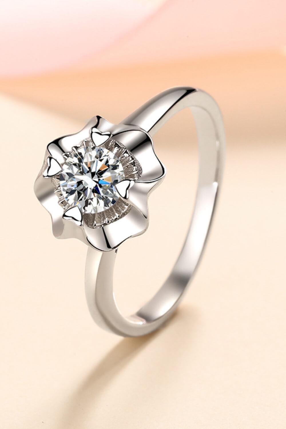 Essence Of Love Sterling Silver Moissanite Ring - MXSTUDIO.COM