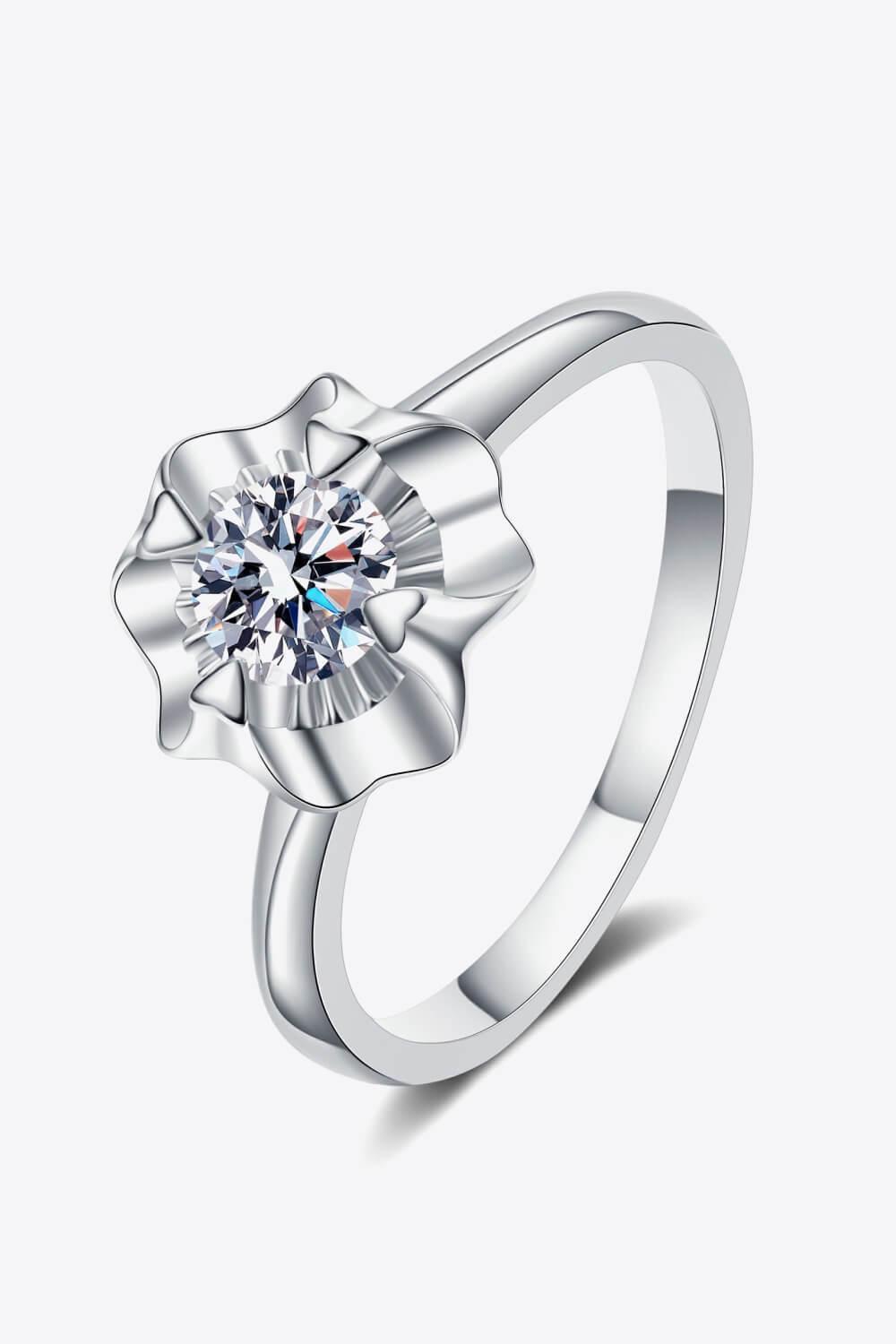 Essence Of Love Sterling Silver Moissanite Ring - MXSTUDIO.COM