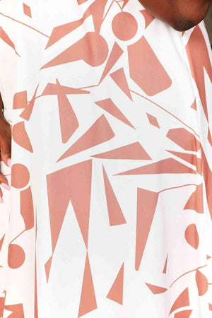 Ever-Smiling Printed Surplice Midi Dress - MXSTUDIO.COM