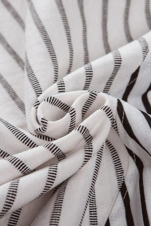 a close up of a black and white striped fabric