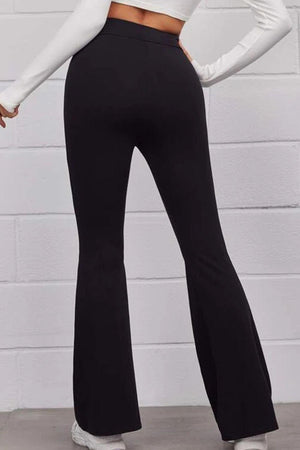 Everyday Wear High Waist Black Flare Pants - MXSTUDIO.COM