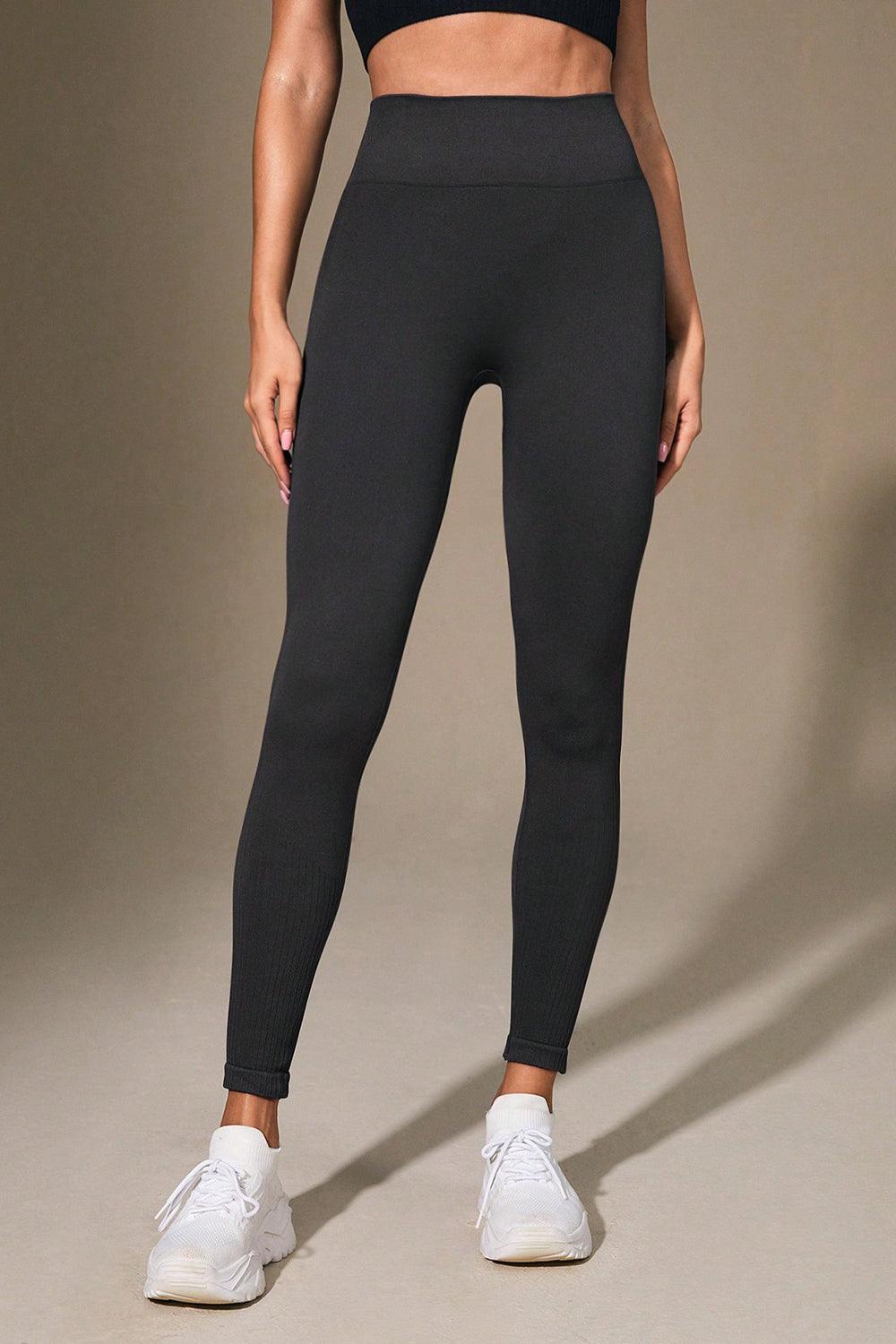 Excellent Move Black High Waist Leggings-MXSTUDIO.COM