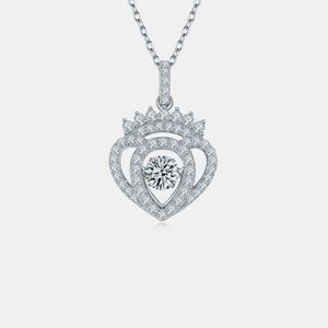 a diamond heart pendant on a chain