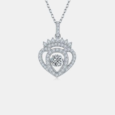 a diamond heart pendant on a chain