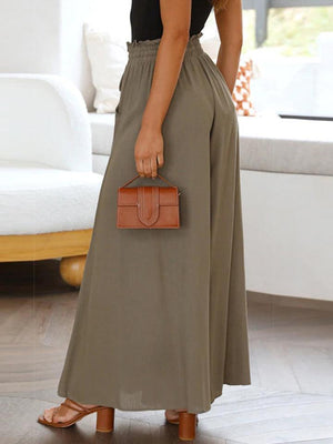 Exceptional Elastic Waist Palazzo Pants - MXSTUDIO.COM