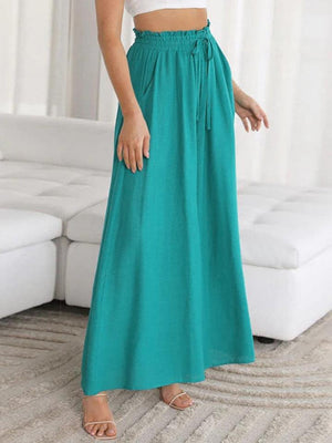 Exceptional Elastic Waist Palazzo Pants - MXSTUDIO.COM