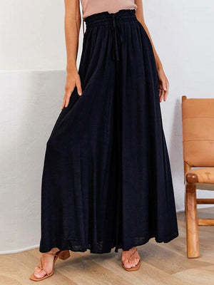 Exceptional Elastic Waist Palazzo Pants - MXSTUDIO.COM