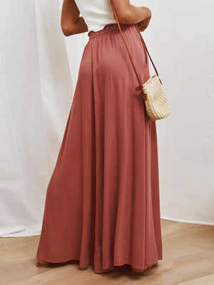 Exceptional Elastic Waist Palazzo Pants - MXSTUDIO.COM