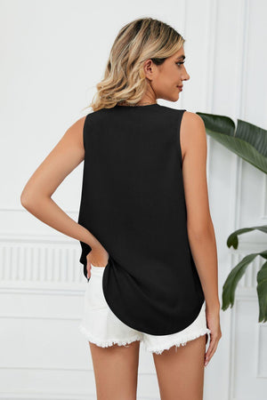 Expensive Freshness V Neck Sleeveless Blouse - MXSTUDIO.COM