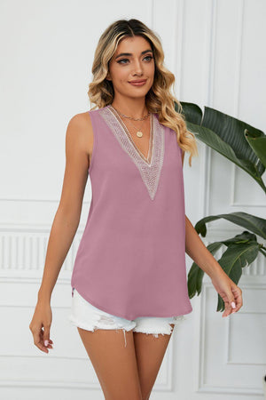 Expensive Freshness V Neck Sleeveless Blouse - MXSTUDIO.COM